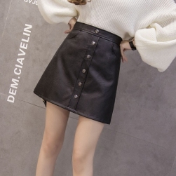 Ukawaii大人気ブラックファッション膝上セレブ気質スカート