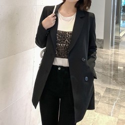 Ukawaii韓国系ダブルブレスト折長袖カジュアル通勤/OL襟ジャケットスーツ