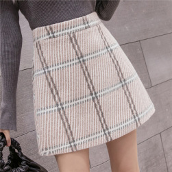 Ukawaii激安 通販 ファッションハイウエストスウィートチェック柄Aラインスカート