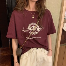Ukawaii韓国系プリント半袖Tシャツ