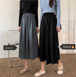 Ukawaiiスウィートファッションストリート系フェミニンロング韓国ファッションスカート