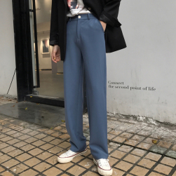 Ukawaii韓国通販高見せ合わせやすいハイウエスト気質アップファッションゆったり型カジュアルデニムパンツ
