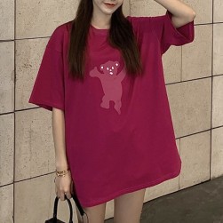 Ukawaii大活躍レディース韓国風プリント半袖Ｔシャツ