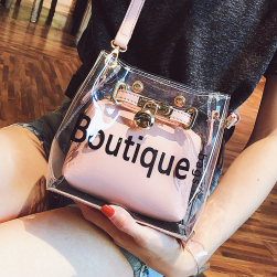 Ukawaiiアルファベット透明感 清新 ファッション 韓国系 斜め掛け 親子バッグ