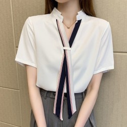 Ukawaii通勤ファッションオフェンス小顔効果半袖シャツ