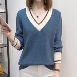 Ukawaii快適 好印象 レディース シンプル 新品 Ｖネック 長袖 セーター