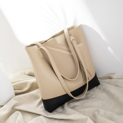 Ukawaiiお手頃価格 5色 配色 マグネット ハンドバッグ シンプル カジュアル 通勤 トートバッグ