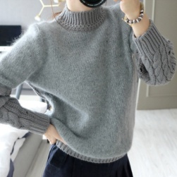 Ukawaii韓国系 レディース 新作 ハーフネック 大人可愛い セーター