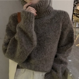 Ukawaii大人らしい 目立つ 気質アップ 可愛い 無地 柔らか 厚手 ニット セーター