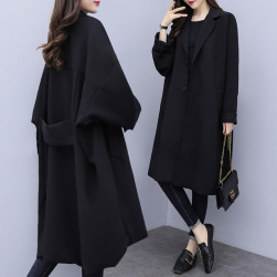 Ukawaii韓国系 華奢 スリム 折襟 プラスサイズ エレガント 長袖 コート