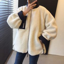 Ukawaii韓国chic風 ファッション 気質よい 綺麗め 暖かい スタンドネック 長袖 ジャケット