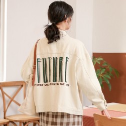 Ukawaii韓国大人気 ファッション アルファベット 刺繡 ゆったり 合わせやすい ジャケット