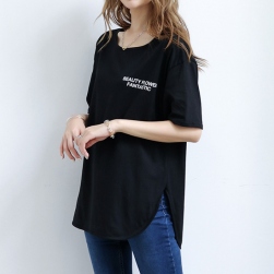 Ukawaiiベーシック 大活躍 コーデ シンプル 英字 プリント 半袖 Ｔシャツ