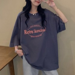 Ukawaii ストリート 韓国系 半袖 ラウンドネック プルオーバー プリント Ｔシャツ