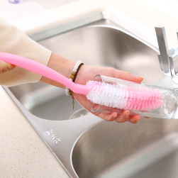 Ukawaii お買い得 底まで届く 水筒洗い用 細口対応 柄付き ボトル洗い コップブラシ