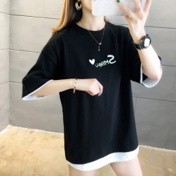 Ukawaii 韓国風 カジュアル ゆったり 可愛い 通学 半袖 Ｔシャツ