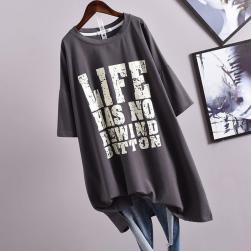 Ukawaii 目を奪われる シンプル アルファベット プルオーバー 半袖 Tシャツ