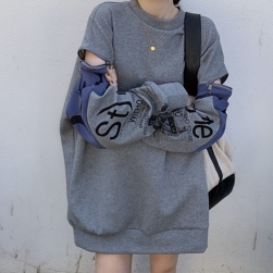 Ukawaii デザイン性抜群 韓国風 ファッション ファスナー アルファベット レディース パーカー
