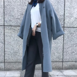 Ukawaii 人気を独占中♡ 韓国風 シンプル ファッション ゆったり 着瘦せ すね丈 コート