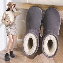 Ukawaii 人気新作 履きやすい シンプル 無地 カジュアル 丸トゥ 秋冬 スエード 暖かい 裏起毛 ショート丈 ブーツ