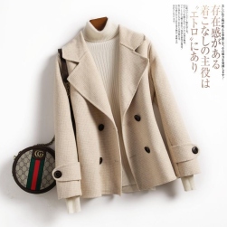 Ukawaii 今季注目 4色展開 エレガント 通勤 フェミニン チェック柄 ボタン 折襟 コート