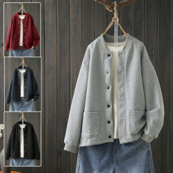 Ukawaii 韓国風 ファッション シングルブレスト 無地 シンプル ボタン ジャケット