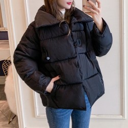 おしゃれ 韓国ファッション 冬 暖かい アウター ダッフル ショート丈 中綿ジャケット