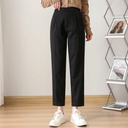 韓国風ファッション 着痩せ 合わせやすい カジュアル テーパード　パンツ