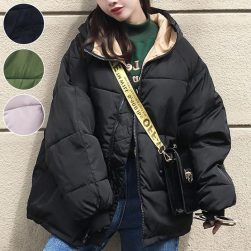 一番人気 上品な可愛さ 多色 無地 韓国系 フード付き ショート丈 ダウンコート