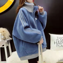 韓国系 2色展開 ファッション カジュアル ジッパー スタンドネック コート