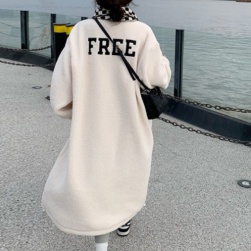 人気を獲得♡ 韓国風ファッション ストリート系 アルファベット シングルブレスト ハイネック コート