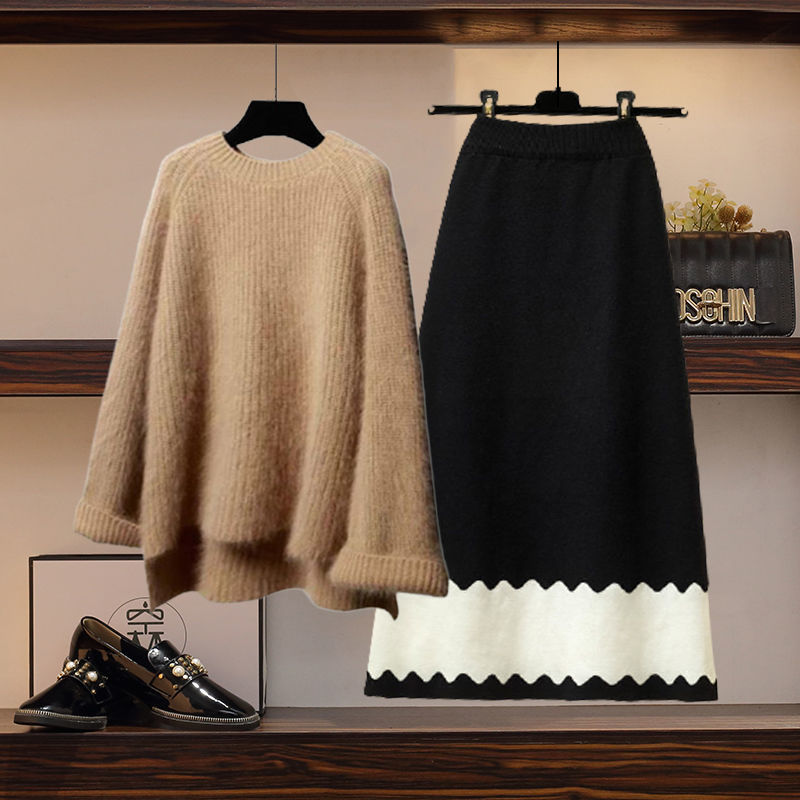 イエロー/セーター+ブラック/スカート02