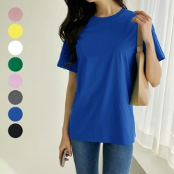 一番安い新作 韓国系 定番 シンプル 無地 半袖 Tシャツ