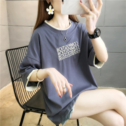 個性的なデザイン 韓国系 定番 配色 アルファベット 半袖 Tシャツ