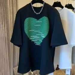 しっかり 定番 韓国系 ファッション アルファベット 半袖 アルファベット プリント Tシャツ