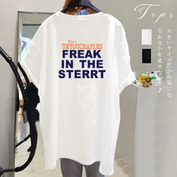 おしゃれ度高め アルファベット ファッション シンプル Tシャツ