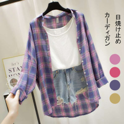 韓国風ファッション カジュアル シングルブレスト 日焼け止め 4色展開 シャツ 紫外線カット