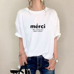 超特価 ファッション カジュアル アルファベット 切り替え Tシャツ