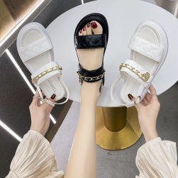 激安セール 美脚サンダル韓国ファッションサンダル夏靴 ストラップ ウエッジソールサンダル