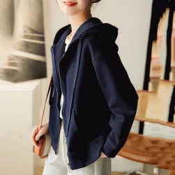 韓国風ファッション クッション性 カジュアル フード付き ゆったり 長袖 合わせやすい ジャケット