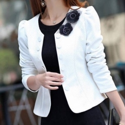 絶対流行 エレガント ファッション レディース スリム 花 リボン付き 長袖 ジャケット
