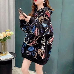 人気高い 韓国系 3色 ファッション 刺繡 レイヤード パーカー