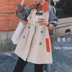 着痩せトレンチコート 超人気 OL/通勤 韓国ファッション 原宿風 品質と素材に自信ありジャケット アウター/コート