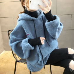 韓国風ファッション フェイク・レイヤード 切り替え フード付き 防寒 人気 パーカー