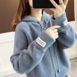 絶対欲しい 韓国系 ファッション ソフトタッチ 無地 シンプル カジュアル パーカー セーター