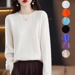 韓国風ファッション エレガント ファッション ラウンドネック ニット ゆったり 厚手 セーター