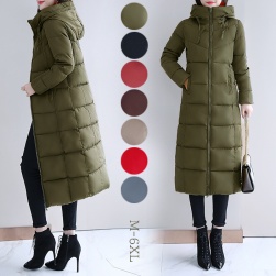 気質アップ 韓国風ファッション 無地 フード付き 多色お選び可 防寒 中綿コート