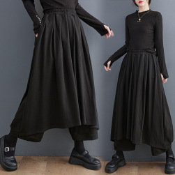 履くだけでスッキリ美脚 韓流 ファッション 大きいサイズ ゆったり 切り替え カジュアルパンツ