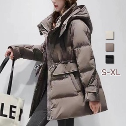 人気爆発韓国風ファッション無地 防寒 フード付き長袖３色展開 温かい冬 アウター
