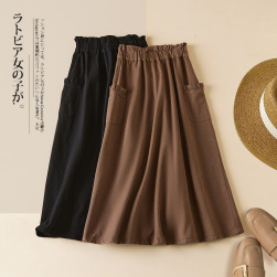 韓国風ファッション ロマンチック エレガント ギャザー ハイウエスト ギャザー スカート